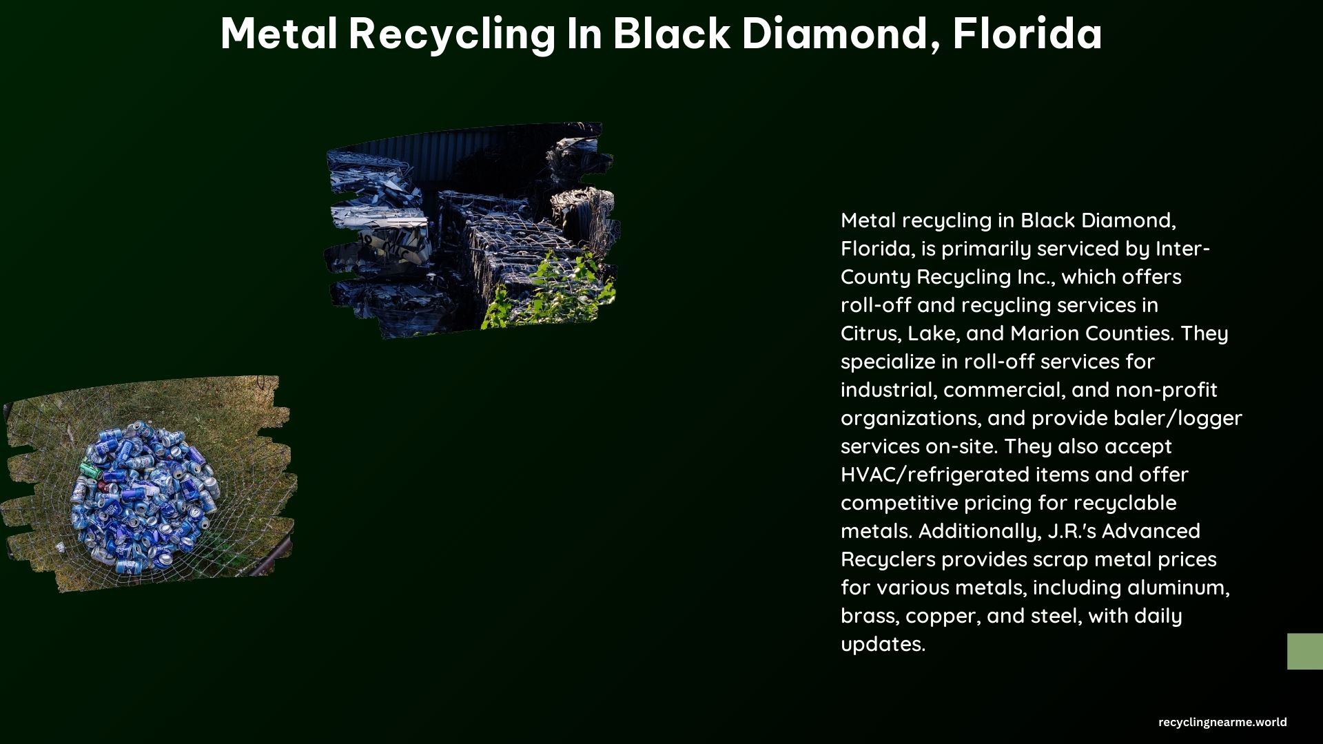 Metal Recycling in Black Diamond Florida