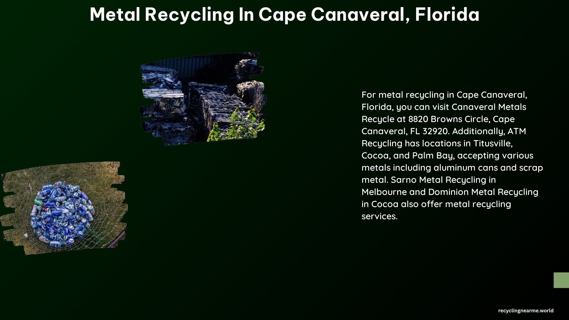 Metal Recycling in Cape Canaveral Florida
