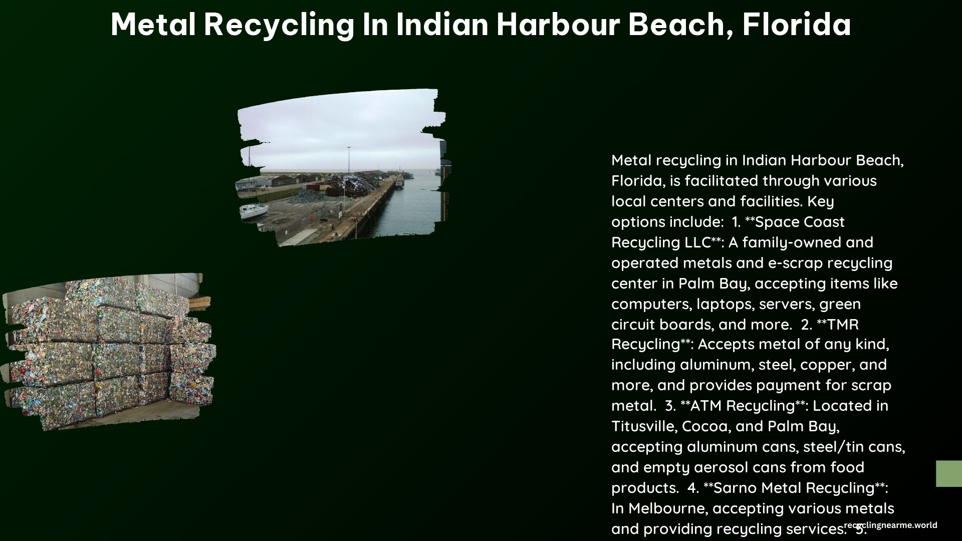 Metal Recycling in Indian Harbour Beach Florida