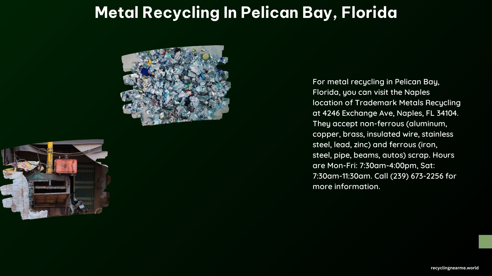 Metal Recycling in Pelican Bay Florida