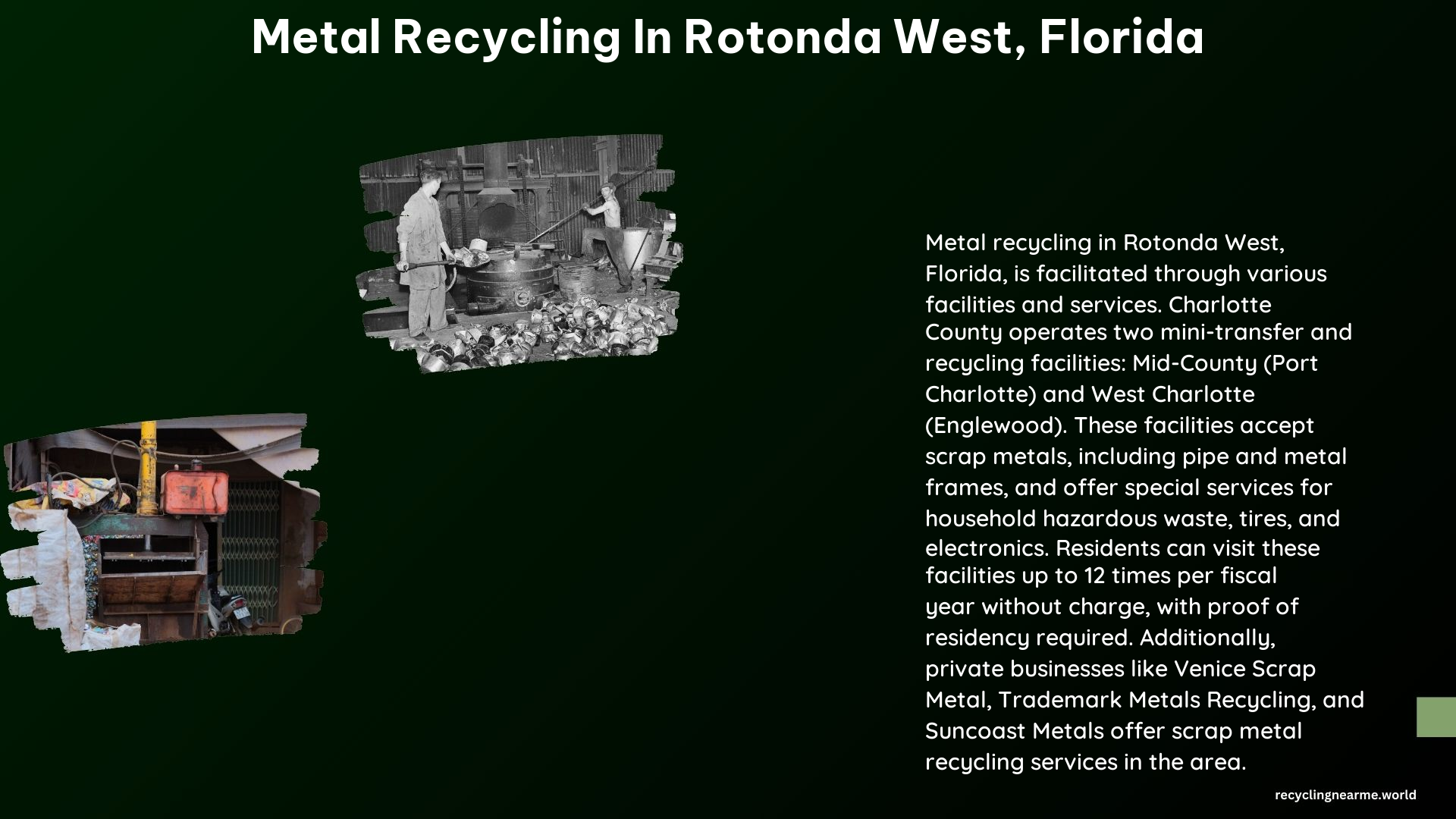 Metal Recycling in Rotonda West Florida
