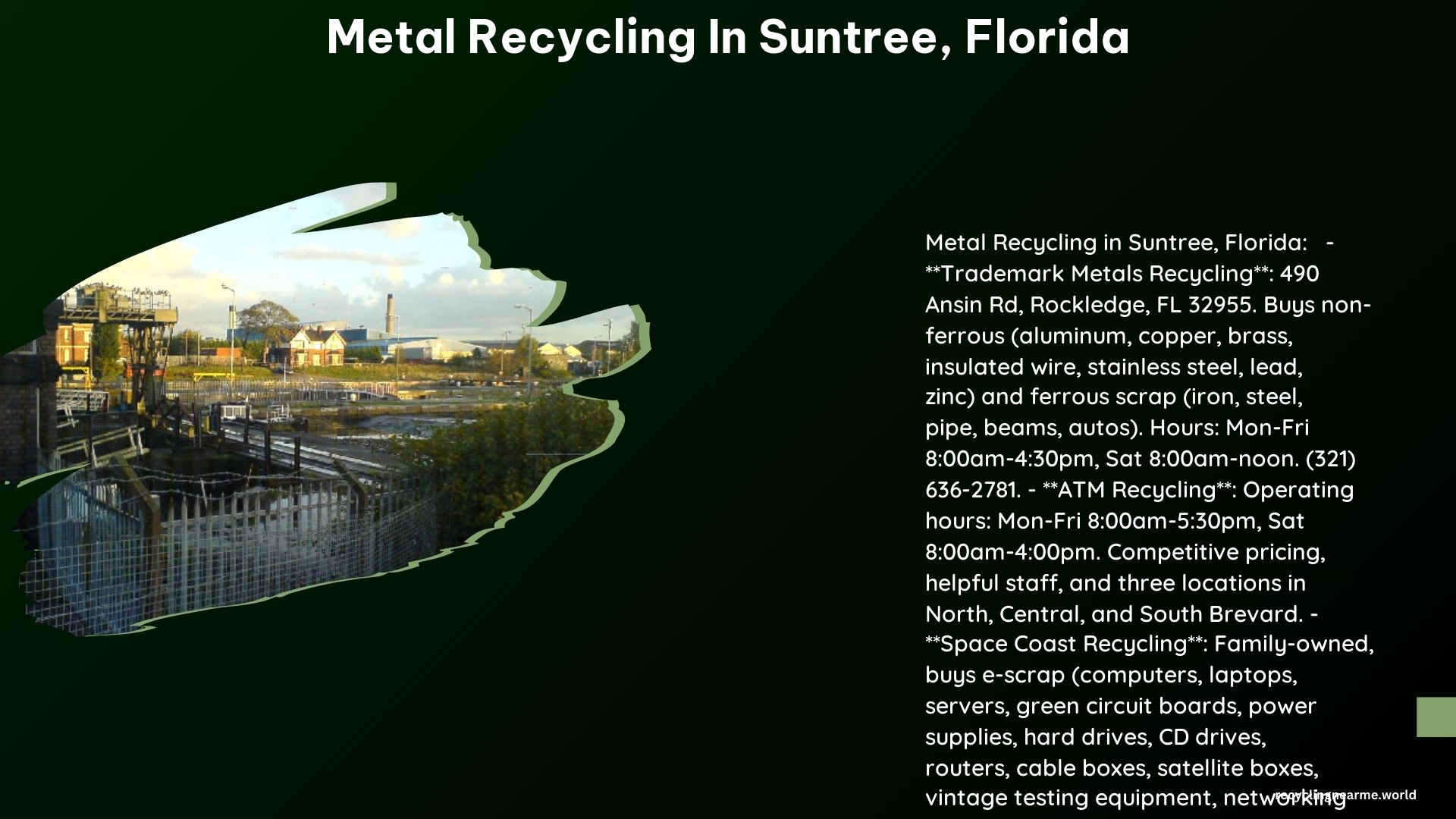 Metal Recycling in Suntree Florida